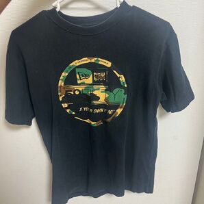 NEW ERA ニューエラ Tシャツ カモフラージュ ロゴ ブラック