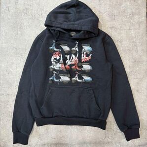 海外古着☆バイクグラフィック フードパーカー サイズXL