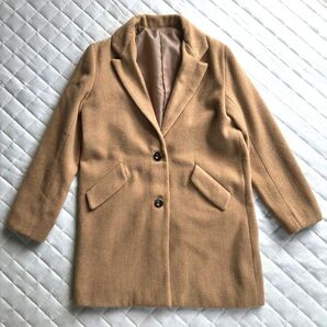 キャメル ロングコート チェスターコートM