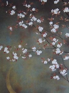 Art hand Auction Susumu Maki, [Water Lake Moon], From a rare collection of framing art, Beauty products, New frame included, interior, spring, Sakura Free Shipping, yy, Painting, Oil painting, Nature, Landscape painting