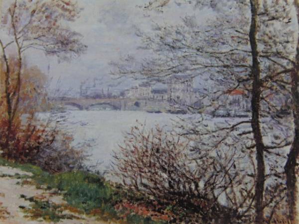 Claude Monet, DIE SEINE MIT GROSSER JATTE, Überseeausgabe, sehr selten, Werkverzeichnis, Neuer Rahmen inklusive, Porto inklusive, iafa, Malerei, Ölgemälde, Natur, Landschaftsmalerei