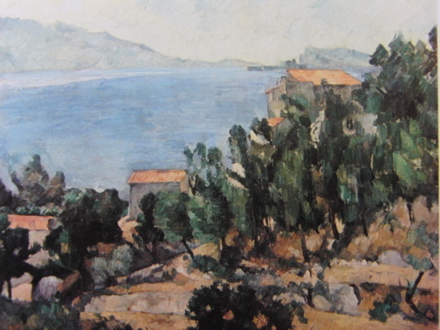 Paul Cézanne, [Mount Marseillesvale und Mer Island], Aus einem seltenen Kunstbuch, Neuer hochwertiger Rahmen inklusive, In guter Kondition, Kostenloser Versand, Ölgemälde, jupp, Malerei, Ölgemälde, Natur, Landschaftsmalerei