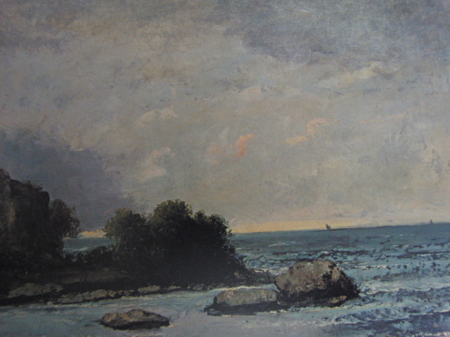 ギュスターヴ･クールベ, Gustave Courbet, 【サン･トーバンの海】, 希少な額装用画集より, 新品額装付, 状態良好, 送料込み, 絵画, 油彩, 自然, 風景画