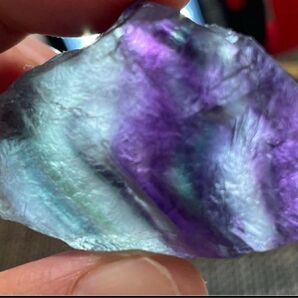 天然無加工フローライト蛍石原石鉱物標本62.5g天然石美しいカラー58x33mm