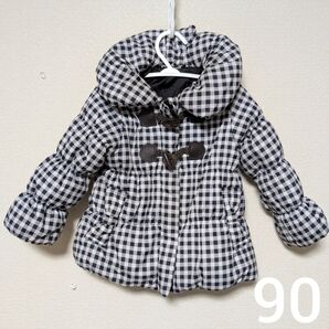 チェック柄 ジャケット サイズ90 コート 中綿 女の子 子供 キッズ コート キッズ ダウン 女の子 アウター ジャケット 中綿