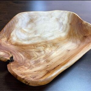 唯一無二、天然木サラダボウル 約38x34センチ 1002 木製 天然木