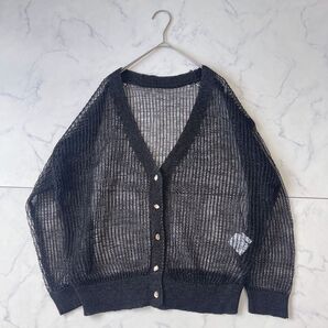 【未使用】ラルータ メッシュ編み 2WAY カーディガン 黒 25SS