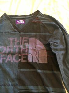 THE NORTH FACE PURPLE LABEL TEE ノースフェイス パープルレーベル　 パッチワーク　七分　Tシャツ　ネイビー　M medium インディゴ