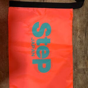 ステップSTEPスポーツシューズ袋 オレンジブラック スポーツ 陸上 サッカー