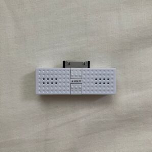 sound block iPod用 ポータブルスピーカー ホワイト 音量調節可能