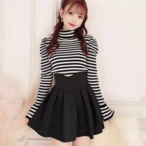 新品 ミシェルマカロン/Michellmacaron 美脚スカート ブラック S