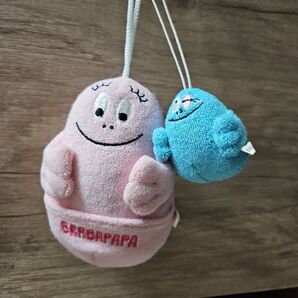 バーバパパ(12cm)と息子のピカリ(5cm) ぬいぐるみマスコット