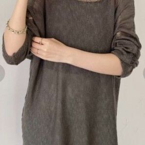 Neuna あざ編みルーズダメージニット ダメージデザインニット