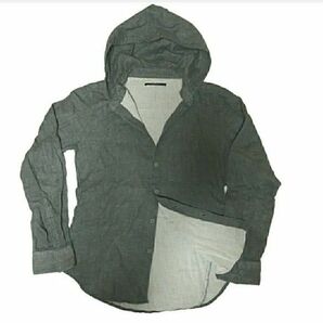 AMERICAN RAG CIE アメリカンラグシー シャツパーカー フード チャコールグレー メンズ