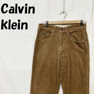 【人気】Calvin klein Jeans/カルバンクライン ジーンズ コーデュロイパンツ ストレート ブラウン モカ サイズ29/S988