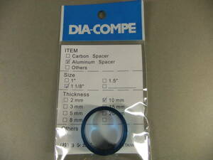 # DIA-COMPE 1-1/8 дюймовый column aluminium проставка 10mm голубой #