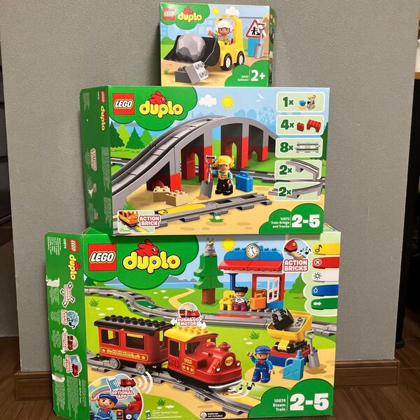 レゴ デュプロ LEGO duplo 機関車 線路 橋 ブルドーザー まとめ売り