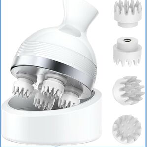 ★ヘッドスパ★頭皮ケア 3D振動 360°回転 急緩調節 IPX7防水 乾湿両用 お風呂対応 USB充電 全身適用 男女兼用