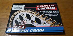 新品　RENTHAL　R1　MXチェーン（ノンシール/ゴールド/520-102LINK)（送料無料）