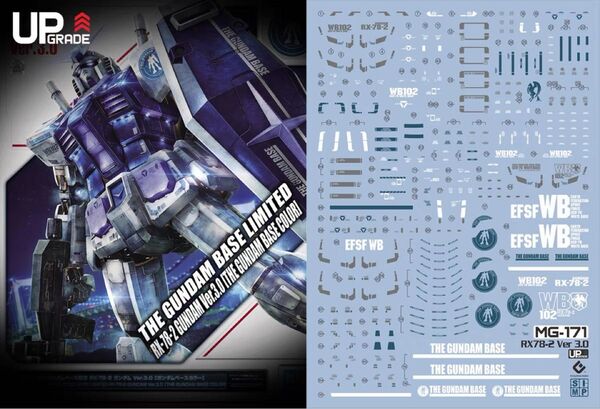 MG 1/00 RX−78−2ガンダムVer.3.0ベース限定用水転写式デカール