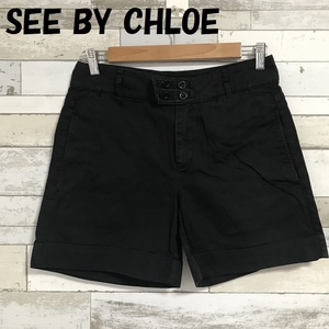 [ popular ]SEE BY CHLOE/ See by Chloe high waist short pants black size 2 lady's /8458