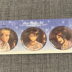 進撃の巨人 リヴァイ エルヴィン ハンジ 缶バッジ セット