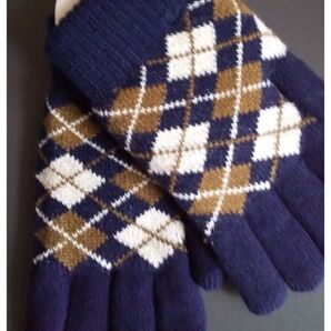 手袋 ネイビー ニット手袋 トラディショナル