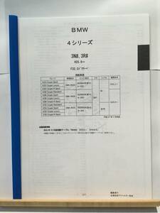BMW　4シリーズ（3N＃,3R#)H25.9～（F32.2ドアクーペ）　パーツガイド’20 　部品価格 料金 見積り