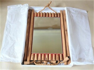  ornament wooden tree frame mirror mirror 45cm×30cm unused 