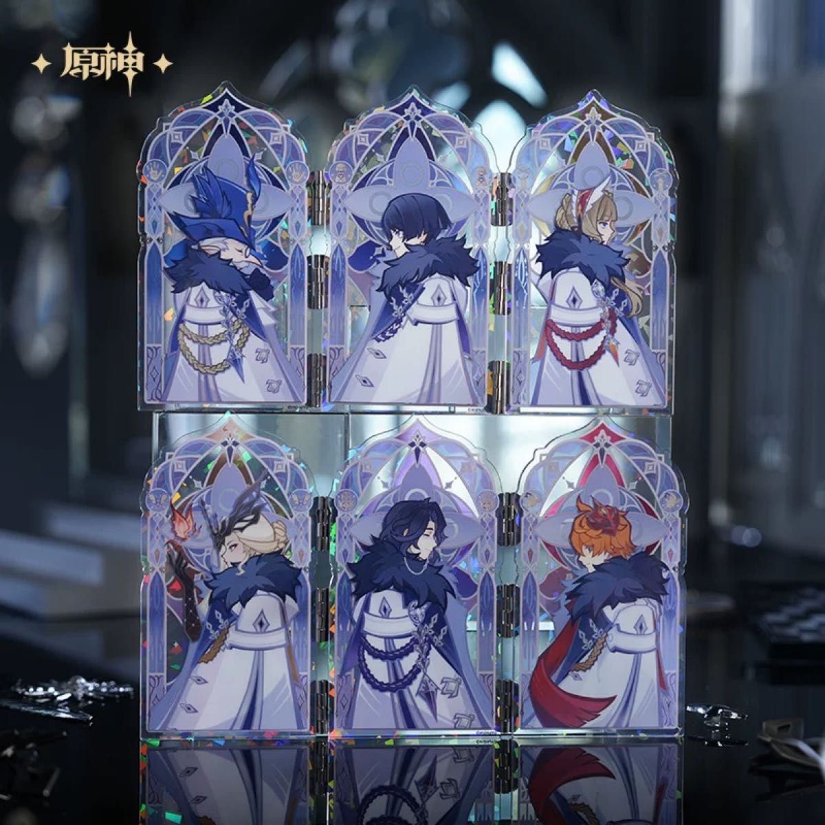 【原神】ファデュイ執行官　缶バッジ ブラインドボックス　公式正規品 原神 公式正規品】 霜痕与权焰シリーズ ファデュイ執行官 缶