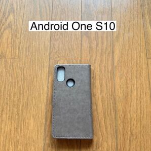 Android One S10 ケース 手帳型 グレー