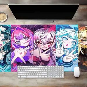 ホロライブ FLOW GLOW(フロウ グロウ) デスクマット マウスパッド 30×60