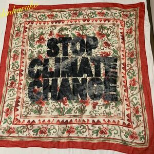 STOP CLIMATE CHANGE　花柄☆大判　カシミヤ　ストール☆ヴィヴィアンウエストウッド☆Vivienne Westwood ☆