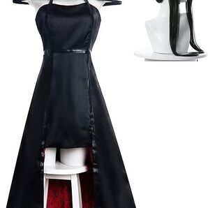 ヨル コスプレ衣装 ウイッグ付き サテン 大人用 仮装 文化祭 イベント アニメ コスプレ 6セット Sサイズ