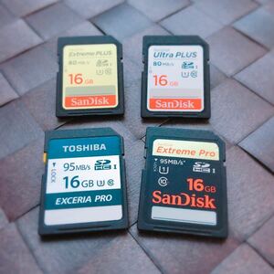 ★ TOSHIBA EXCERIA PRO 95MB/s ★ SanDisk Extreme PRO 95MB/s Extreme PLUS Ultra PLUS 80MB/s ★16GBメモリーカード16GデジカメSDカード