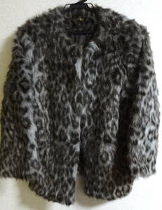 未使用保管品 80s VIntage Fake Fur 毛皮 フェイクファー コート ジャケット 豹柄 ヒョウ柄/レオパード/アニマル 秋冬 ヴィンテージ/レトロ