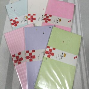 新品 多目的封筒 5枚×6袋 計30枚 日本製 高級 和紙 まとめて 計3168円の品 和柄 まとめ売り