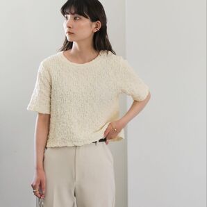 セレクトモカ クラッシュジャガードプルオーバー アイボリー