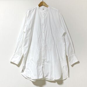 コットンツイルスタンドカラーロングシャツ(長袖) XLゆるっとサイズ