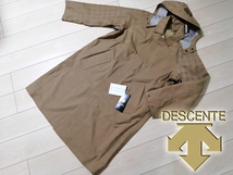 新品 デサント ポーズ DESCENTE PAUSE チェック柄 3シーズン対応 ステンカラーコート メンズ L BGE 定価64,900円 発熱保温ダウンベスト付き_画像1