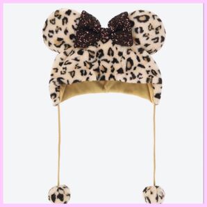 ディズニー ミニー 豹柄 ファンキャップ ベージュ ヒョウ柄