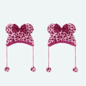 ヒョウ柄 ファンキャップ ミニー 豹柄 ディズニー レオパード ピンク 2セット