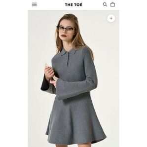 THE TOE ザ・トゥー ワンピース ニットワンピース グレー