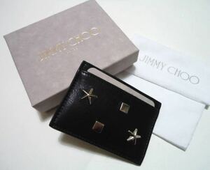  new goods regular made in Italy Jimmy Choo Star studs ticket holder card-case 