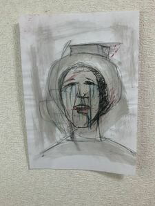 Art hand Auction Artist Hiro C's original Tears of a Fool, Artwork, Painting, Pastel drawing, Crayon drawing