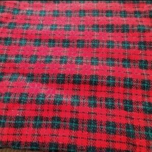 チェック柄 生地 布地 90cm幅x5m赤 緑 ハンドメイド DIY
