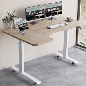 昇降デスク L字パソコンデスク 電動昇降式デスク 天板幅150CMx101CM ゲーミングデスク 机スタンディングデスク