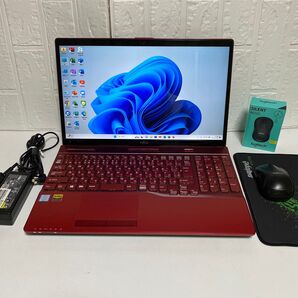 Windows11 オフィス入りCore i7 SSD 512GB メモリ8GB 美品 富士通ノートPC FHD マウス付き