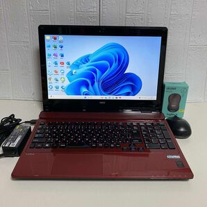 Windows11 オフィス2024年 高速起動SSD Webカメラ NECノートPC BRUーRE マウス付き