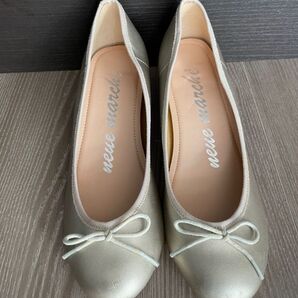 24cm 23.5cm バレエシューズ パンプス シューズ シルバー ゴールド レディース靴 ローヒールパンプス 靴